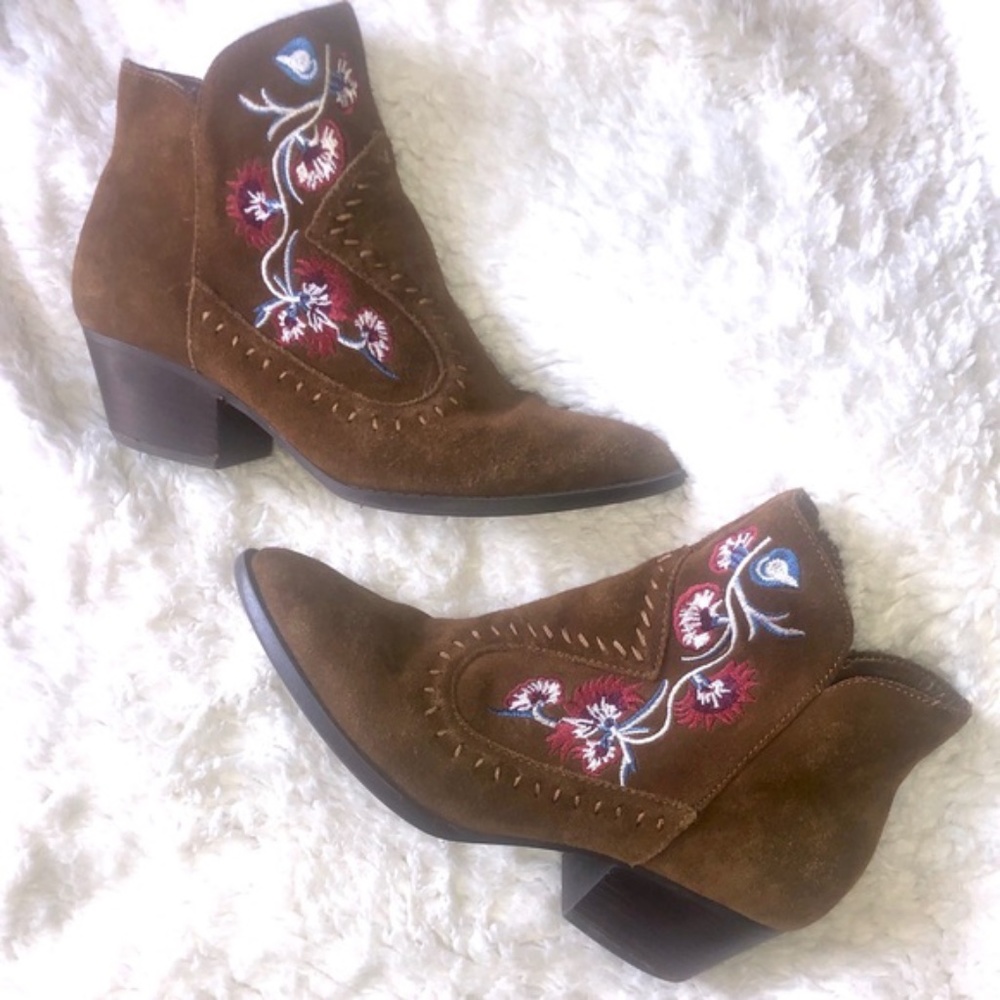 Carlos Embroidered Ankle Boots